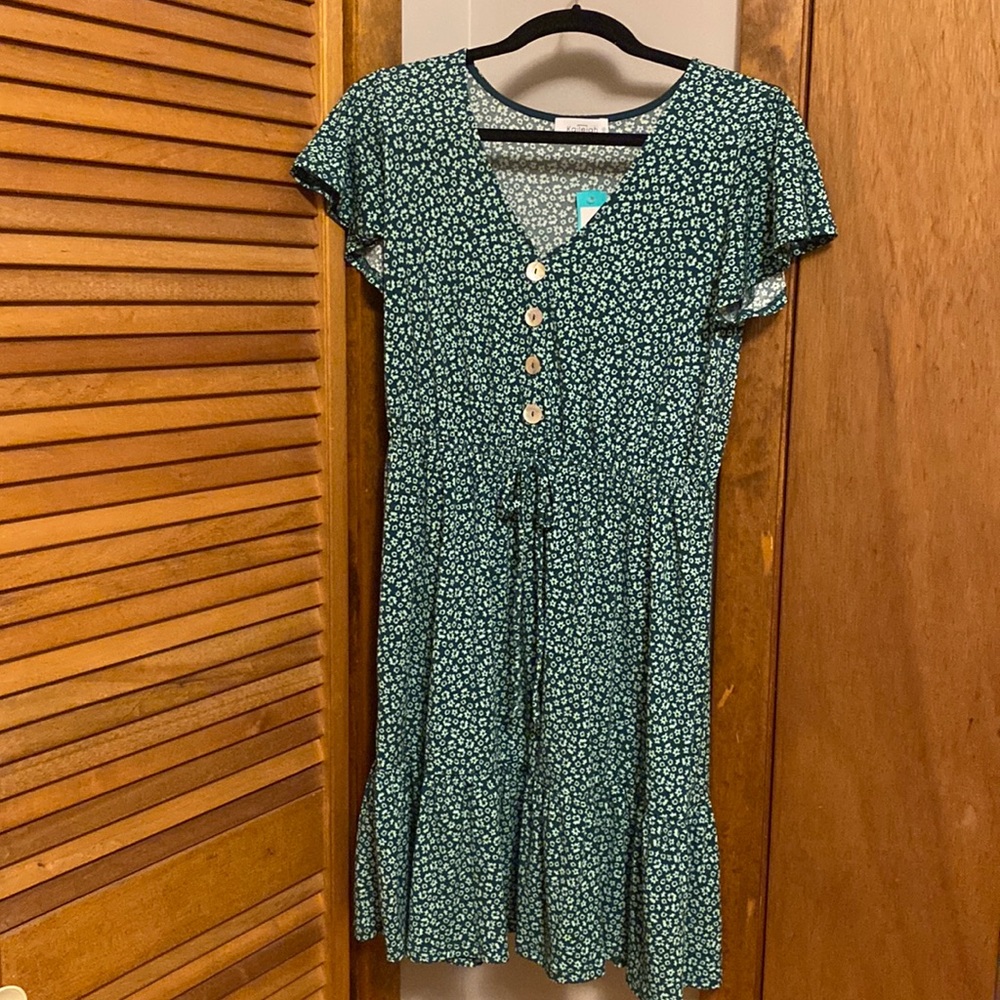 Green, Kaileigh mid-length dress, Size (S)